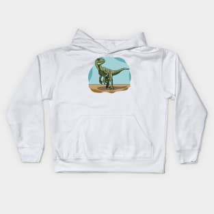 Velociraptor dinosaur Kids Hoodie